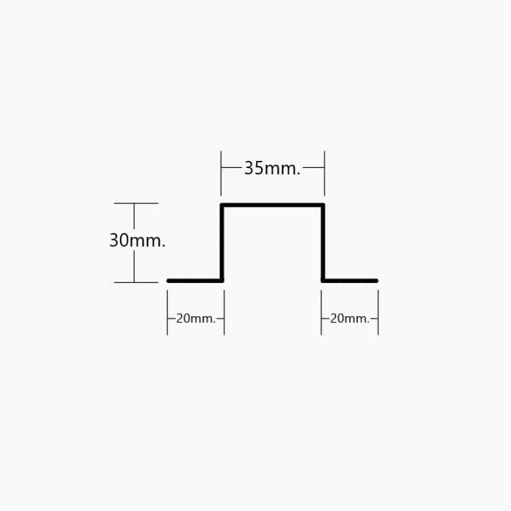 Tapa cables de Aluminio 35x30mm Tapa cables de Aluminio 35x30mm