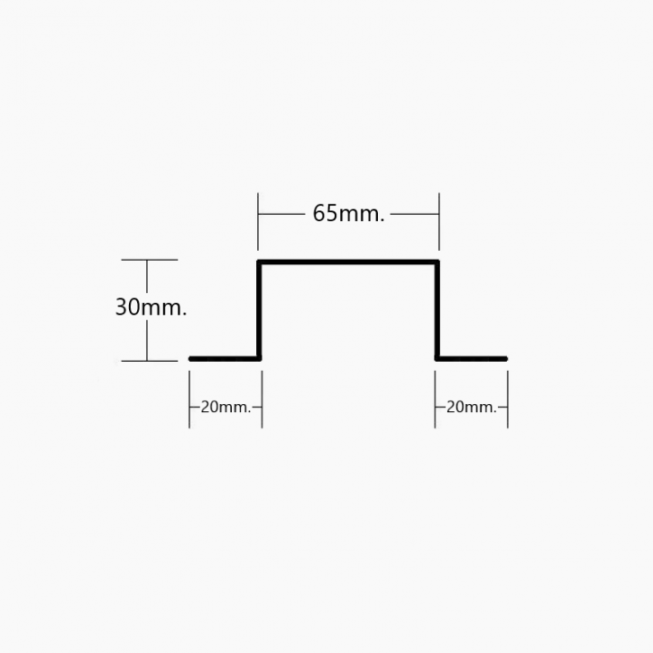 Tapa cables de Aluminio 65x30mm Tapa cables de Aluminio 65x30mm