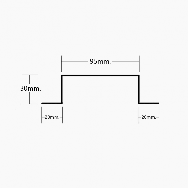 Tapa cables de Aluminio 95x30mm