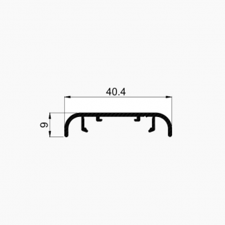 Tapajuntas 40x9mm. en aluminio