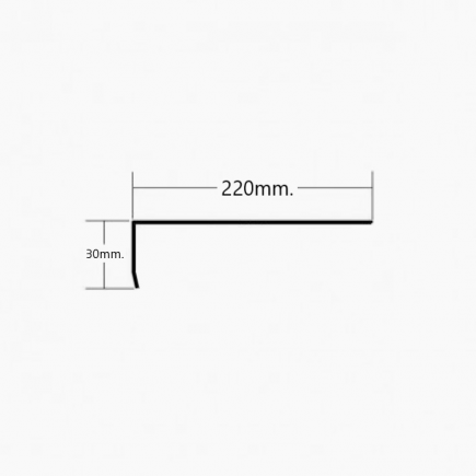 Vierteaguas de Aluminio 220x1250mm - Tipo 3