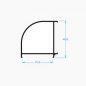 Esquinero 90º de 40mm. en aluminio