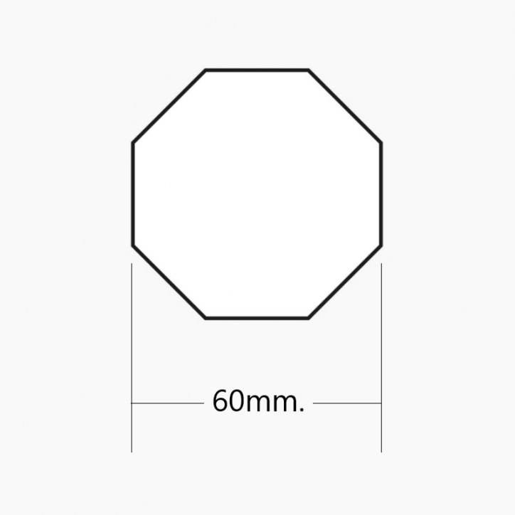 Eje octogonal 60mm. para persianas