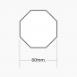 Eje octogonal 60mm. para persianas