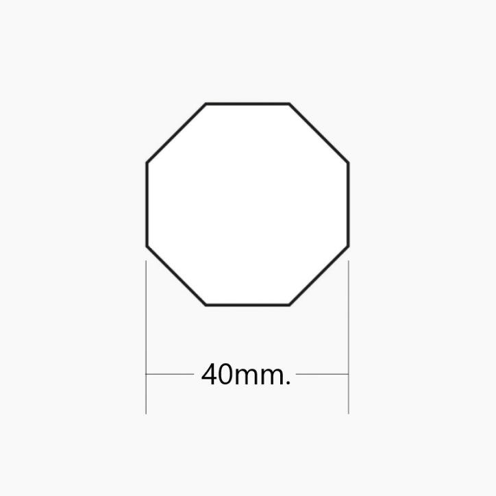 Eje octogonal 40mm. para persianas
