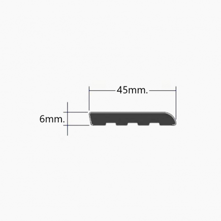 Tapajuntas de PVC 45x6mm