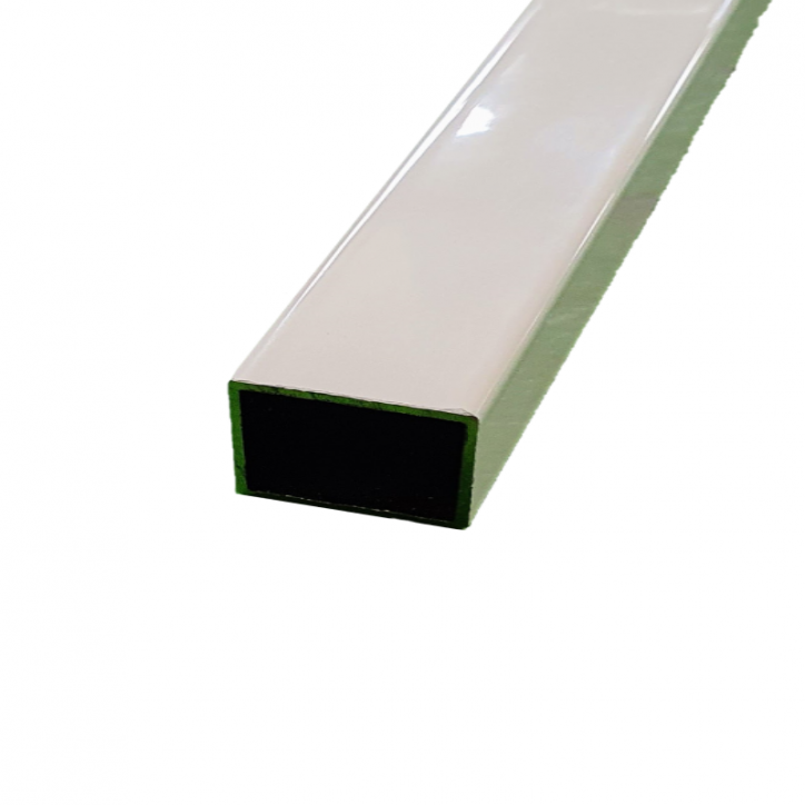 Perfil rectangular 40x20 a 1990mm. en aluminio blanco