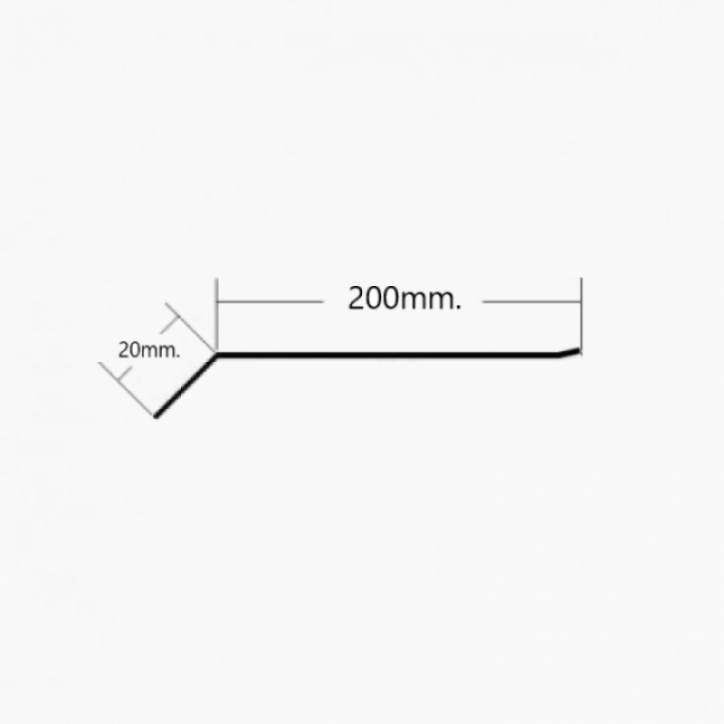Visera de Aluminio 200x2000mm - Tipo 1