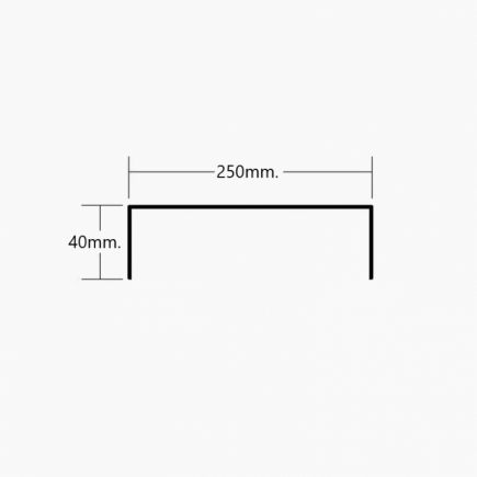 Albardilla de Aluminio 250mm - Tipo 2