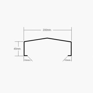 Albardilla de Aluminio 200mm - Tipo 3