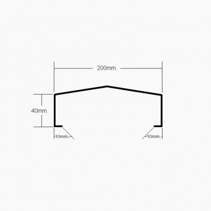 Albardilla de Aluminio 200mm - Tipo 3