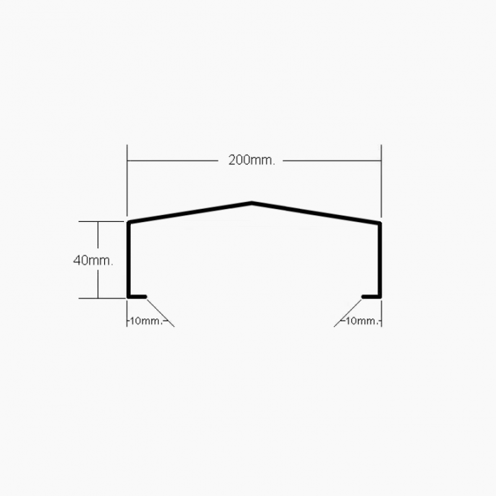 Albardilla de Aluminio 200mm - Tipo 3 Albardilla de Aluminio 200mm - Tipo 3