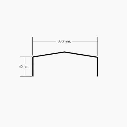Albardilla de Aluminio 330mm - Tipo 4