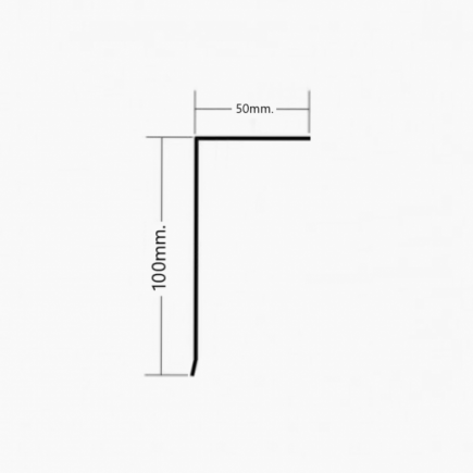 Vierteaguas de Aluminio 50x100mm