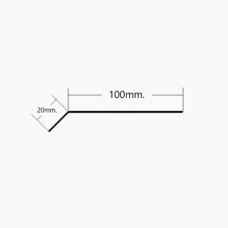 Vierteaguas de aluminio tipo 1 de 100mm