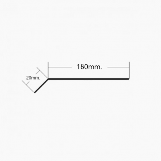 Vierteaguas de Aluminio 180x2000mm - Tipo 1
