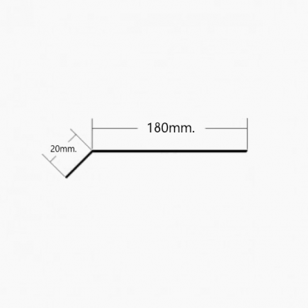 Vierteaguas de Aluminio 180x2000mm - Tipo 1