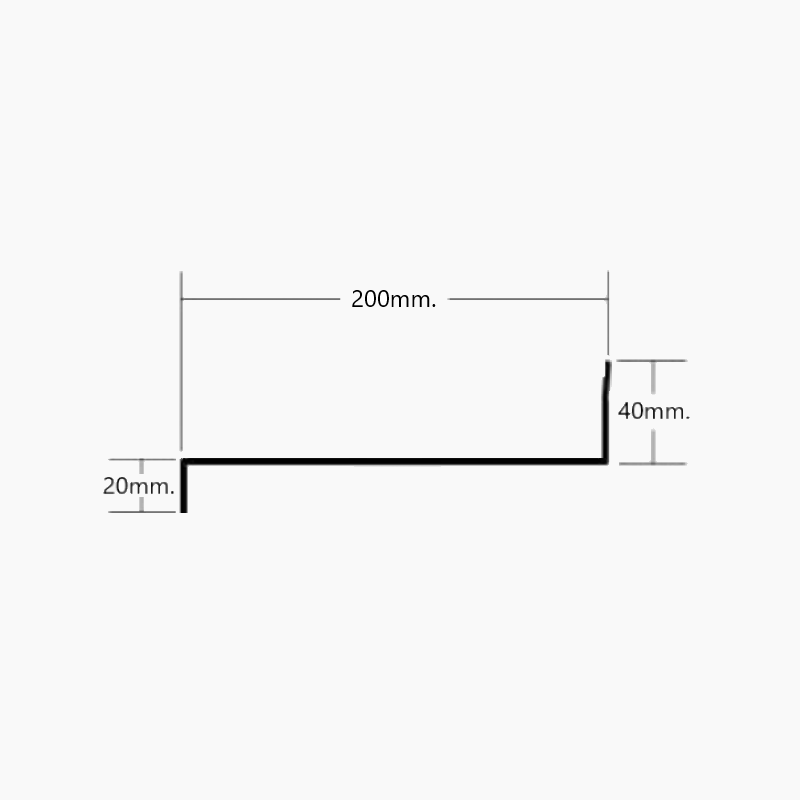 Visera de Aluminio 200mm - Tipo 9