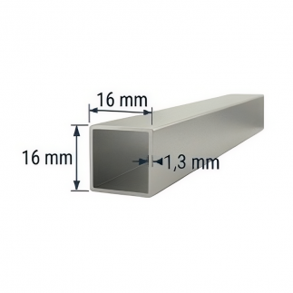 Tubo de Aluminio 16x16mm