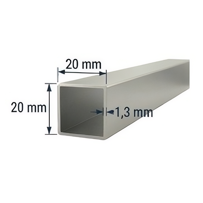 Tubo de Aluminio 20x20mm