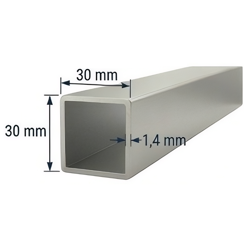 Tubo de Aluminio 30x30mm