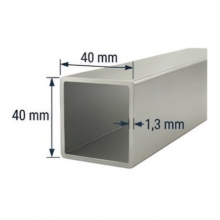 Tubo de Aluminio 40x40mm