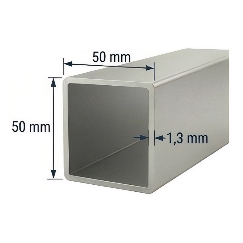 Tubo de Aluminio 50x50mm