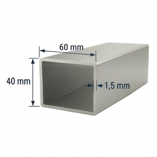 Tubo de Aluminio 60x40mm