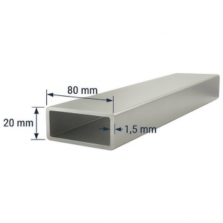 Tubo de Aluminio 80x20mm
