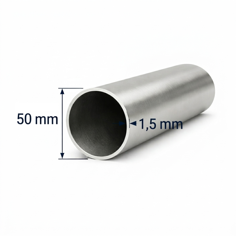 Tubo redondo de Aluminio 50mm