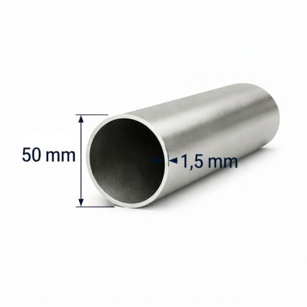 Tubo redondo de Aluminio 50mm