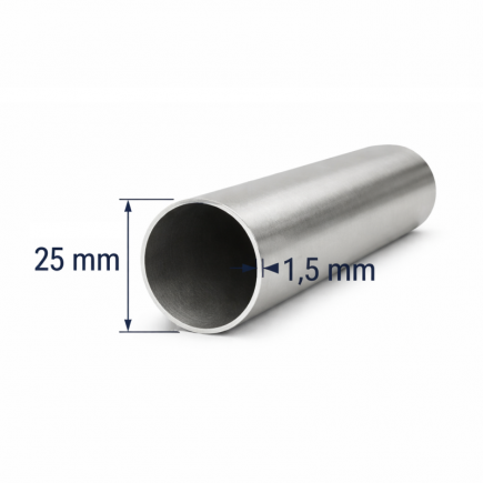 Tubo redondo de Aluminio 25mm