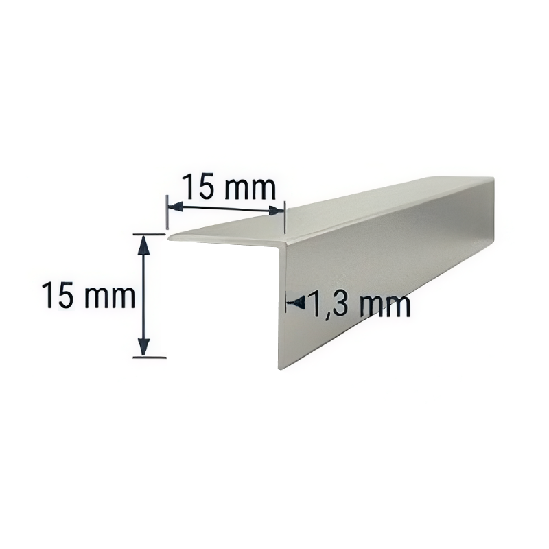 Angulo de Aluminio 15x15mm