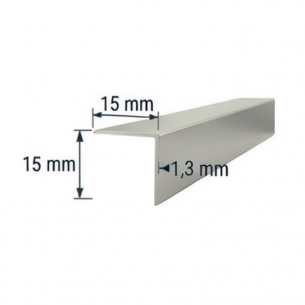 Angulo de Aluminio 15x15mm