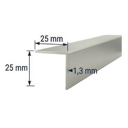 Angulo de Aluminio 25x25mm