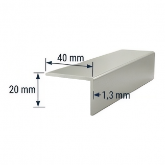 Angulo de Aluminio 40x20mm