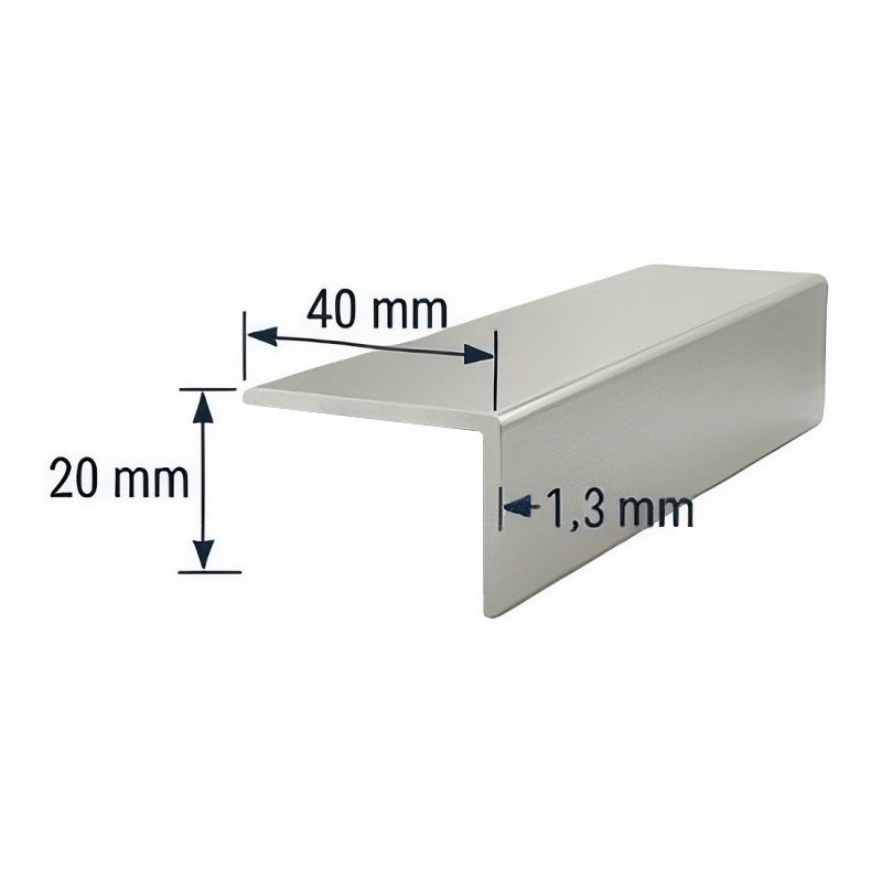 Angulo de Aluminio 40x20mm