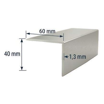 Angulo de Aluminio 60x40mm