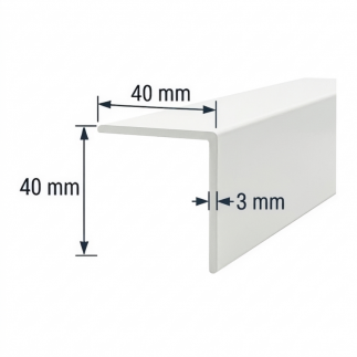 Angulo de PVC 40x40mm