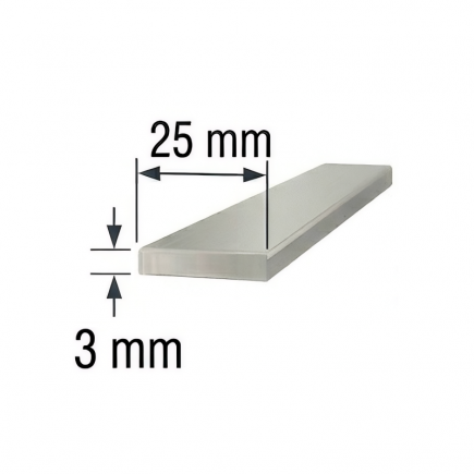 Pletina de Aluminio 25x3mm