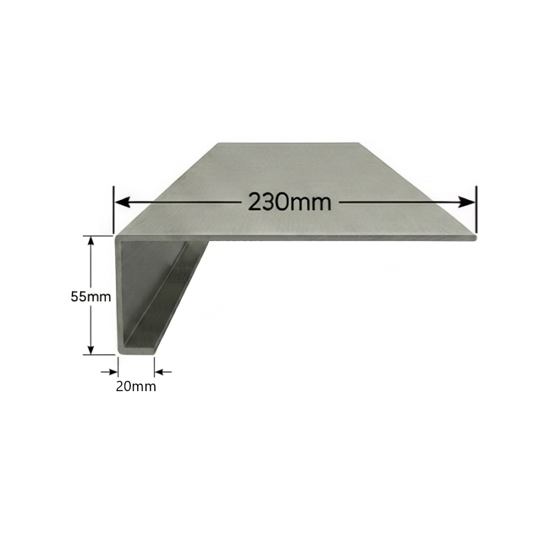 Vierteaguas de Aluminio 230mm - Tipo 5