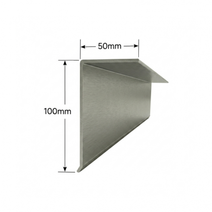 Vierteaguas de Aluminio 50x100mm