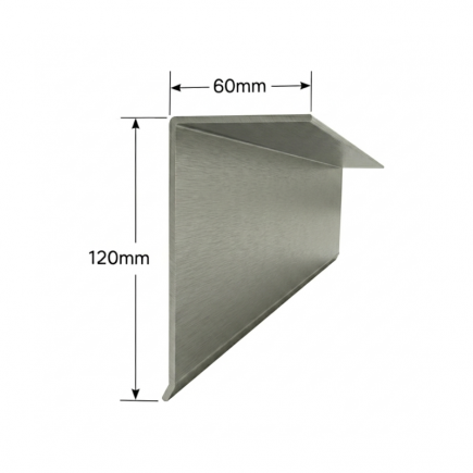Vierteaguas de Aluminio 60x120mm