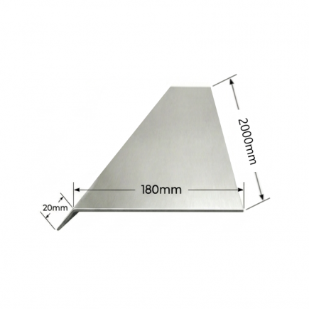 Vierteaguas de Aluminio 180x2000mm - Tipo 1