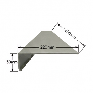 Vierteaguas de Aluminio 220x1250mm - Tipo 3