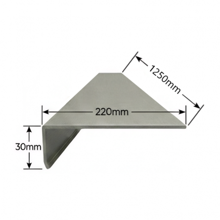 Vierteaguas de Aluminio 220x1250mm - Tipo 3