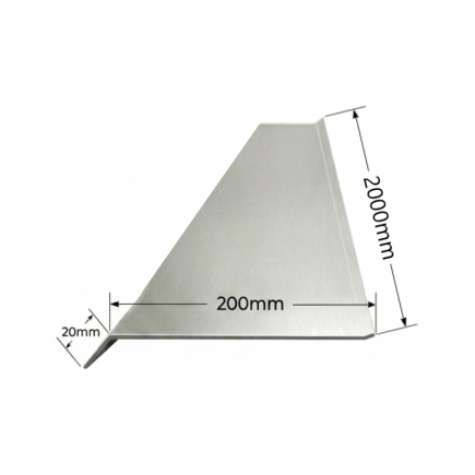 Visera de Aluminio 200x2000mm - Tipo 1
