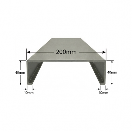 Albardilla de Aluminio 200mm - Tipo 1