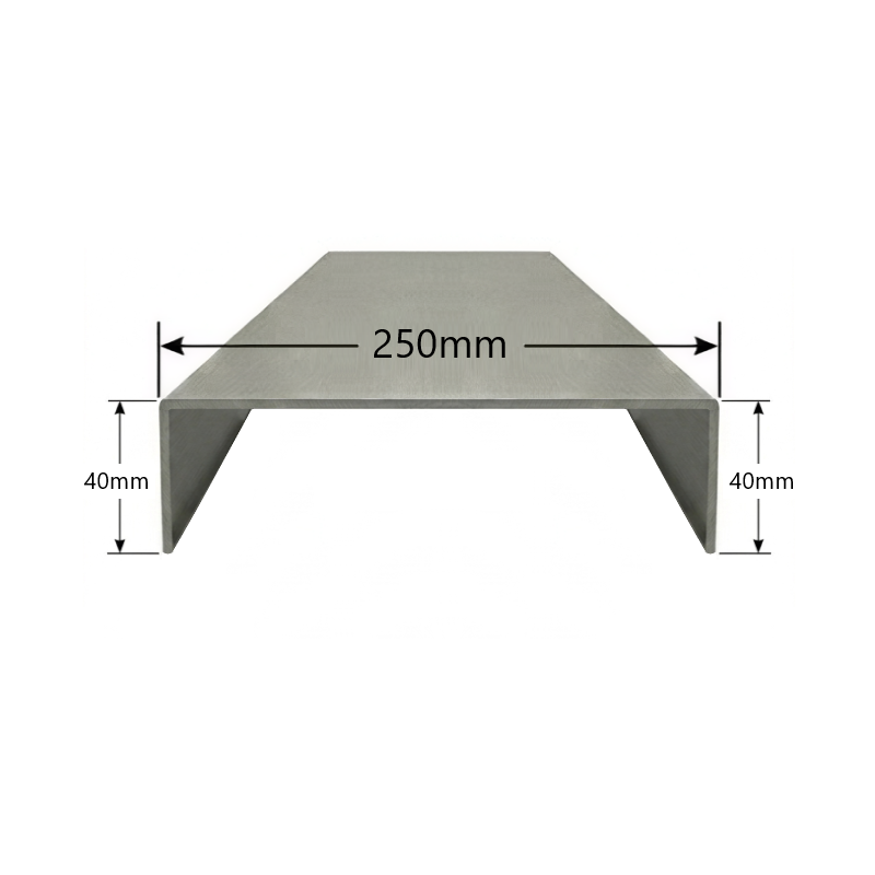 Albardilla de Aluminio 250mm - Tipo 2