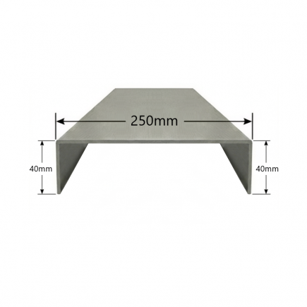 Albardilla de Aluminio 250mm - Tipo 2